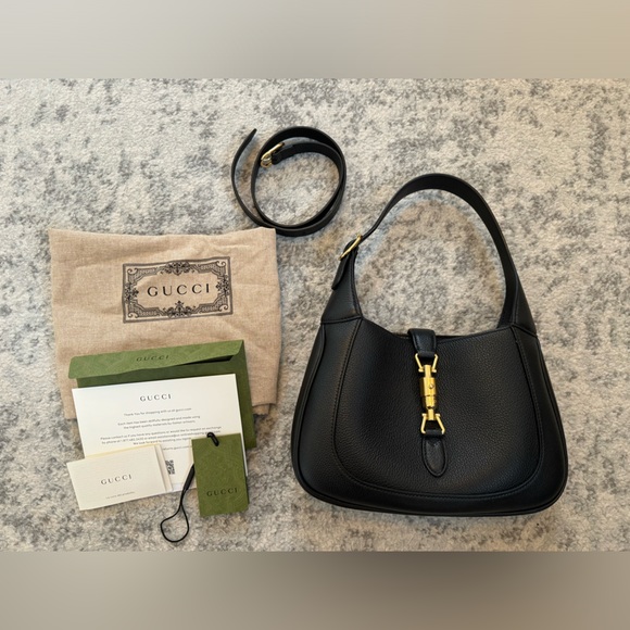 Gucci Jackie 1961 small natural grain bag black - Picture 4 of 9